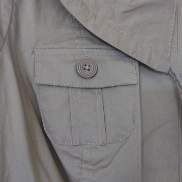 BNWOT WILLI SMITH SAGE GREEN KHAKI COTTON CINCH WAIST JACKET SIZE LARGE - Picture 5 of 11